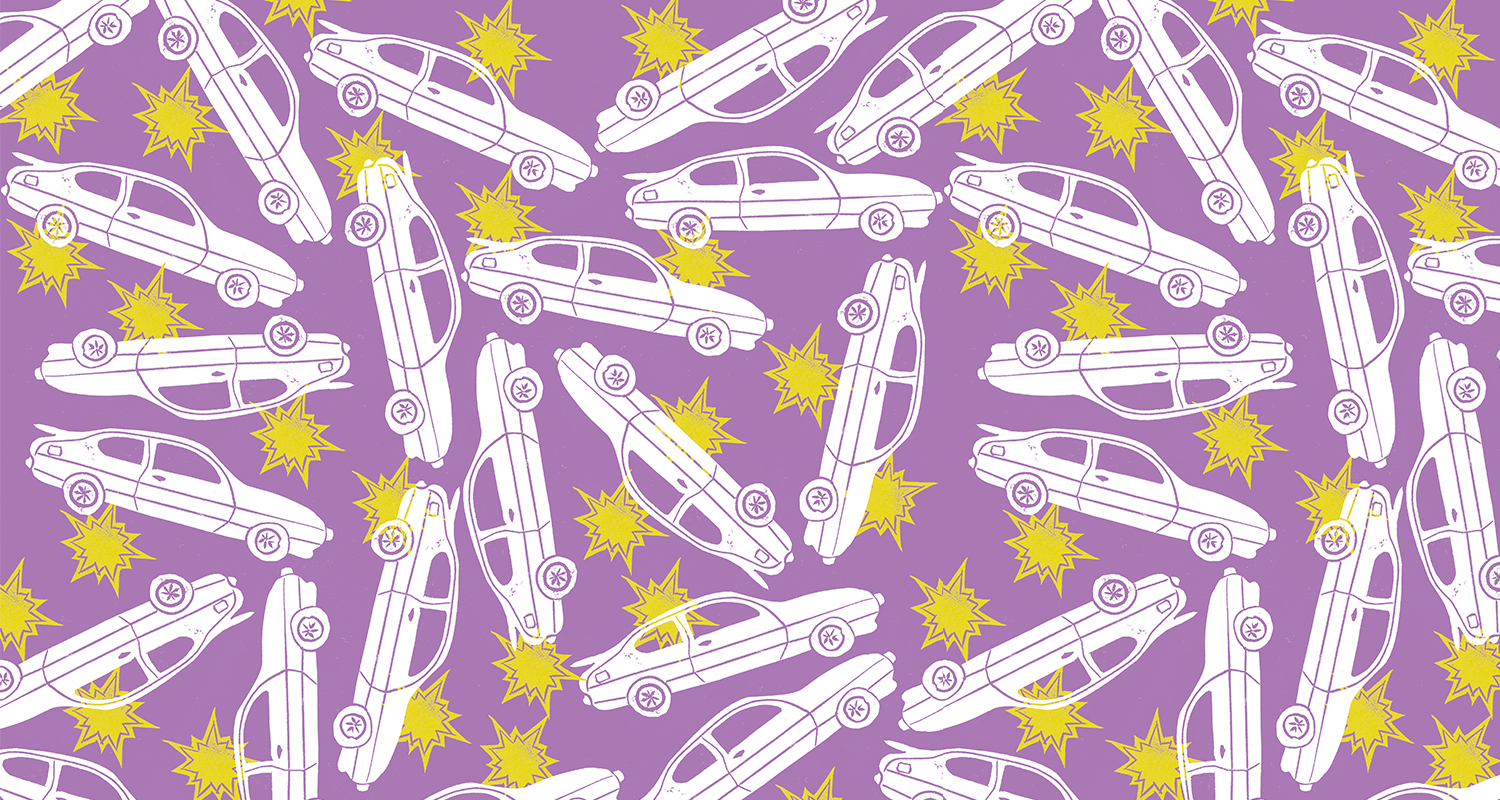 cars boom (lilac&white)